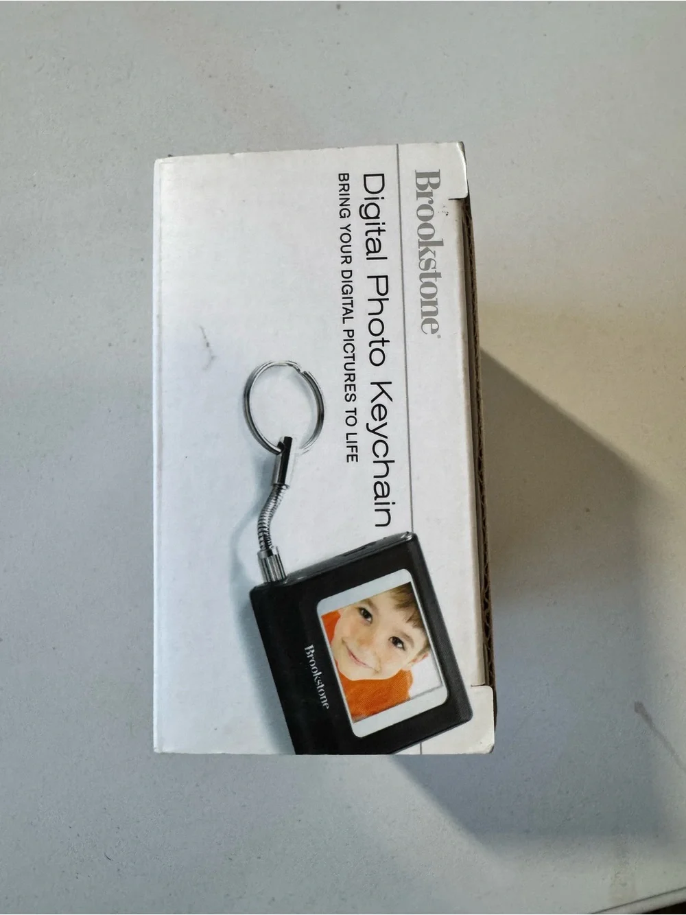 Brookstone Black Digital Photo Keychain with Color Display
